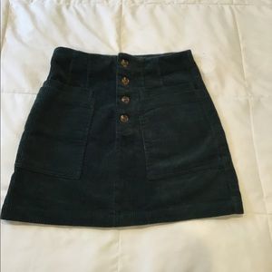 Green Corduroy skirt